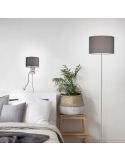 Aplique de pared HOTEL con pantalla de tela 2 luces en un salón