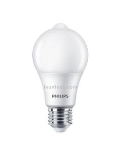 Bombilla E27 LED con Sensor de Movimiento 8W Reemplazo 60W Luz Calida 2.700K 8718699782733 | LeonLeds 2