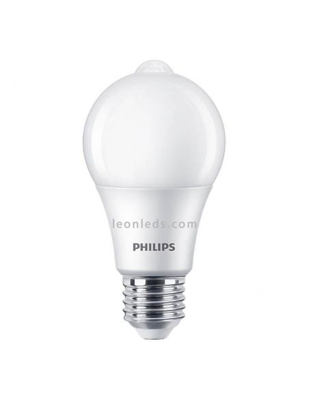 Bombilla E27 LED con Sensor de Movimiento 8W Reemplazo 60W Luz Calida 2.700K 8718699782733 | LeonLeds.com