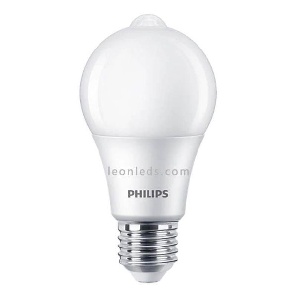 Bombilla E27 LED con Sensor de Movimiento 8W Reemplazo 60W Luz Calida 2.700K 8718699782733 | LeonLeds.com