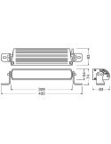 Dimensiones Barra LED homologada FX250-CB GEN 2 37W LEDDL130-CB + de 320 Metros R149 Combo Beam Osram | LeonLeds
