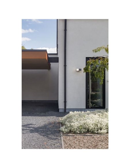 CUBA Aplique LED para exterior 360º cabeça dupla 24,4W antracite/preto mate 3000K/4000K