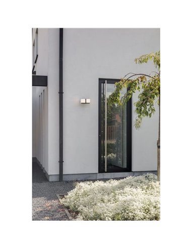 CUBA Aplique LED para exterior 360º cabeça dupla 24,4W antracite/preto mate 3000K/4000K