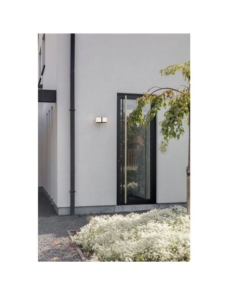 Aplique de pared LED para exterior CUBA 360º con doble cabezal 24,4W antracita/negro mate 3000K/4000K