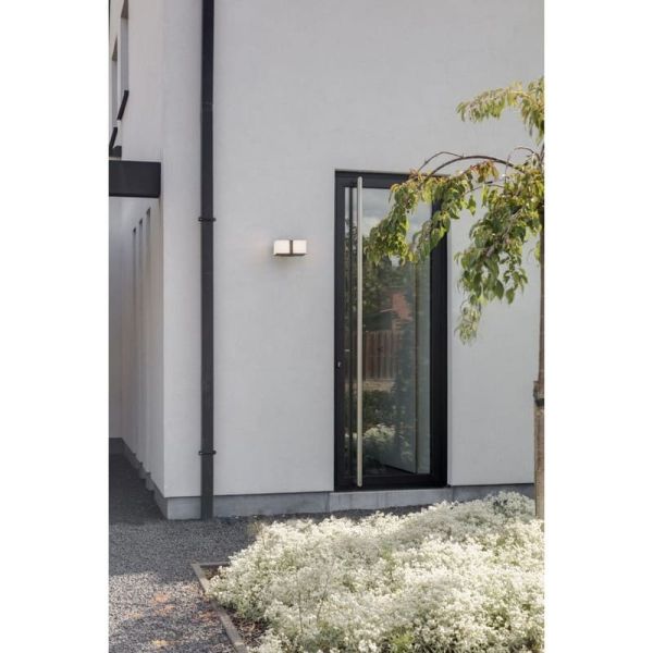 Aplique de pared LED para exterior CUBA 360º con doble cabezal 24,4W antracita/negro mate 3000K/4000K