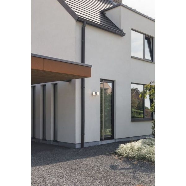 CUBA Aplique LED para exterior 360º cabeça dupla 24,4W antracite/preto mate 3000K/4000K