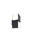 Aplique de pared LED para exterior CUBA 360º con doble cabezal 24,4W antracita/negro mate 3000K/4000K