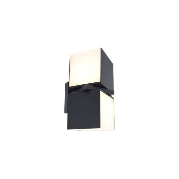 Aplique de pared LED para exterior CUBA 360º con doble cabezal 24,4W antracita/negro mate 3000K/4000K