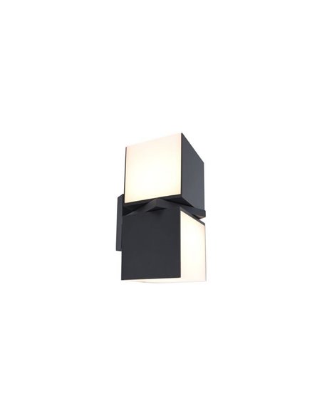 CUBA Aplique LED para exterior 360º cabeça dupla 24,4W antracite/preto mate 3000K/4000K