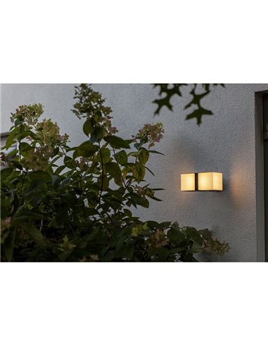 CUBA Aplique LED para exterior 360º cabeça dupla 24,4W antracite/preto mate 3000K/4000K