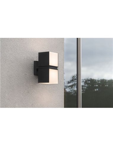 Aplique de pared LED para exterior CUBA 360º con doble cabezal 24,4W antracita/negro mate 3000K/4000K