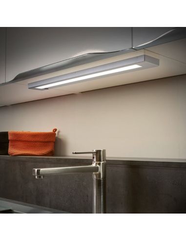 Arandela LED luminária sob armário para cozinha 55cm ALINO | LeonLeds