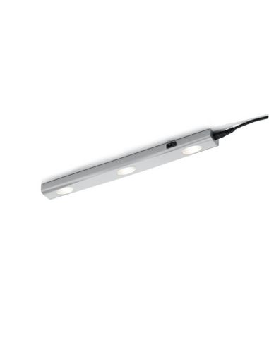 Aplique pared LED luz bajo mueble cocina 3 luces con interruptor ARAGON | LeonLeds