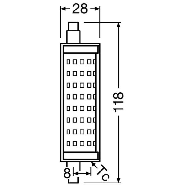 LED-Birne R7S dimmbar 300º 15W Ersatz...