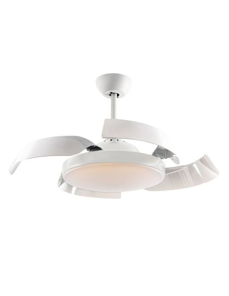 Ventilador de techo LED ENZO dimmable aspas retráctiles | LeonLeds