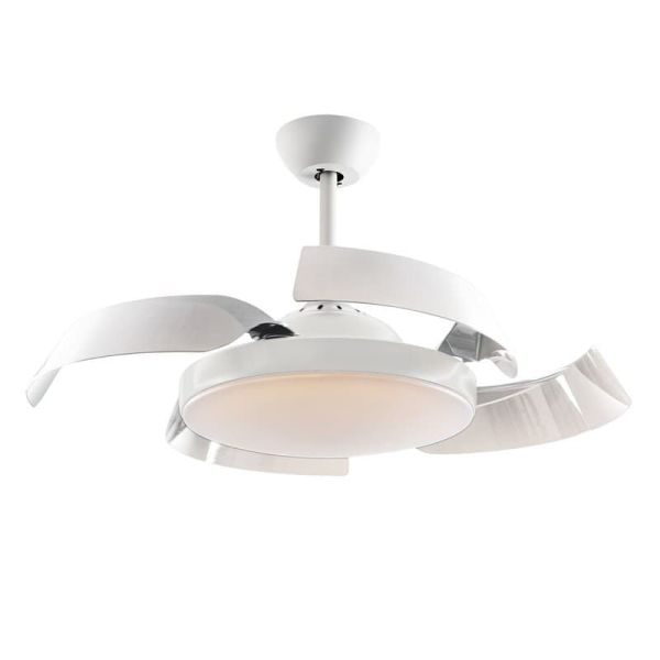 ENZO Ventilador de teto LED com lâminas retráteis reguláveis | LeonLeds