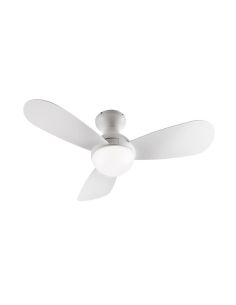 Ventilador de techo con luz LED VITO acabado blanco mate | LeonLeds