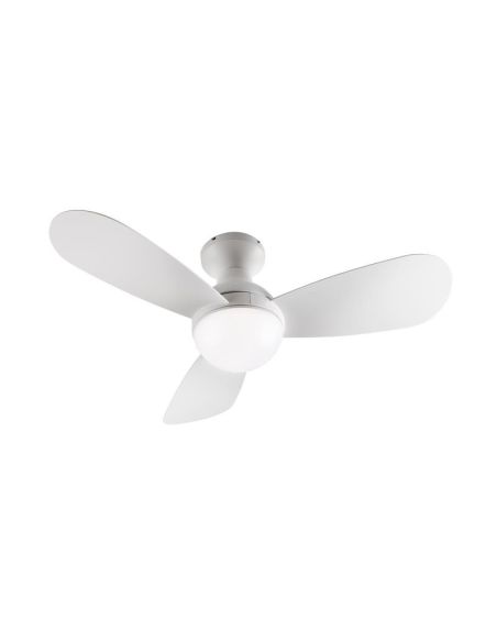 Ventilador de techo con luz LED VITO acabado blanco mate | LeonLeds