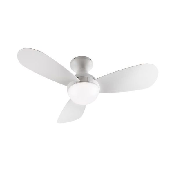 Ventilateur de plafond VITO avec lumière LED finition blanc mat | LéonLeds