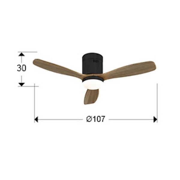 SIROCO MINI LED ventilateur de plafond dimmable fonction inverse | LéonLeds