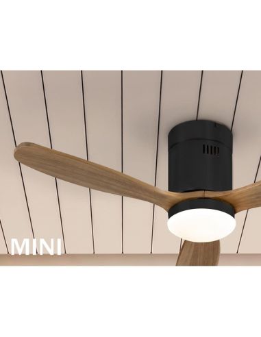 Ventilador de techo LED SIROCO MINI dimmable función inversa | LeonLeds