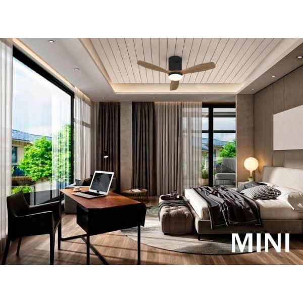 Ventilador de techo LED SIROCO MINI dimmable función inversa | LeonLeds