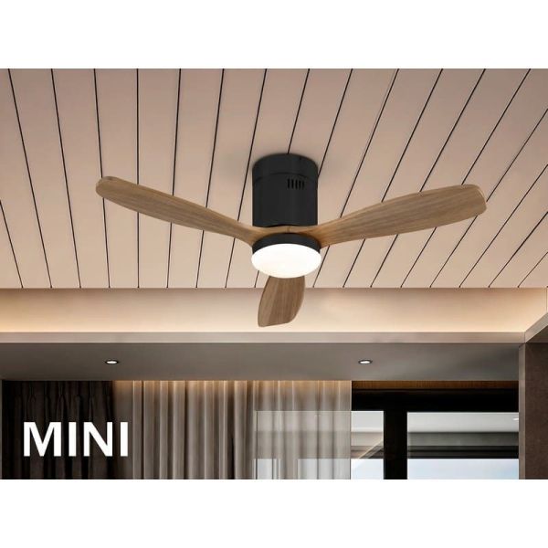 Ventilador de techo LED SIROCO MINI dimmable función inversa | LeonLeds