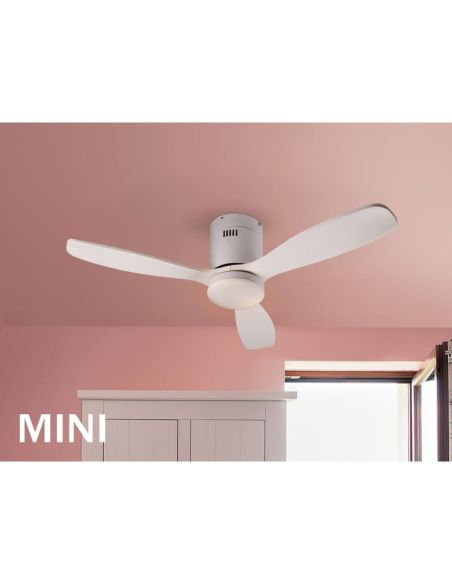 SIROCO MINI Ventilateur de plafond avec fonction d'inversion de lumière | LéonLeds