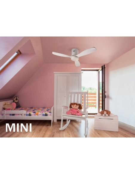 Ventilador de teto SIROCO MINI com função de luz reversa | LeonLeds