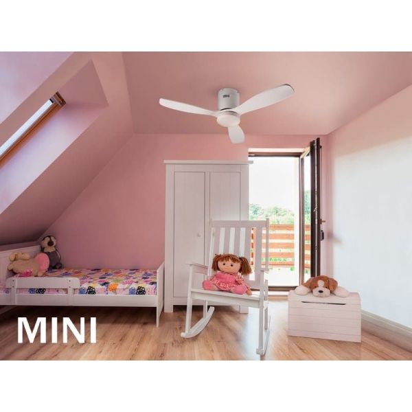 SIROCO MINI Ventilateur de plafond avec fonction d'inversion de lumière | LéonLeds