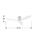 Ventilador de techo LED dimmable SIROCO blanco 6 velocidades| LeonLeds