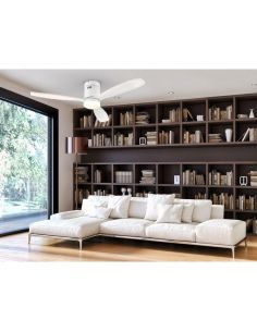 Ventilador de techo LED dimmable SIROCO blanco 6 velocidades| LeonLeds 2