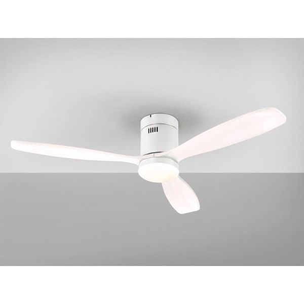 Ventilateur de plafond LED blanc dimmable SIROCO 6 vitesses | LéonLeds