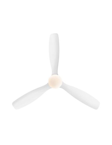 Ventilateur de plafond LED blanc dimmable SIROCO 6 vitesses | LéonLeds