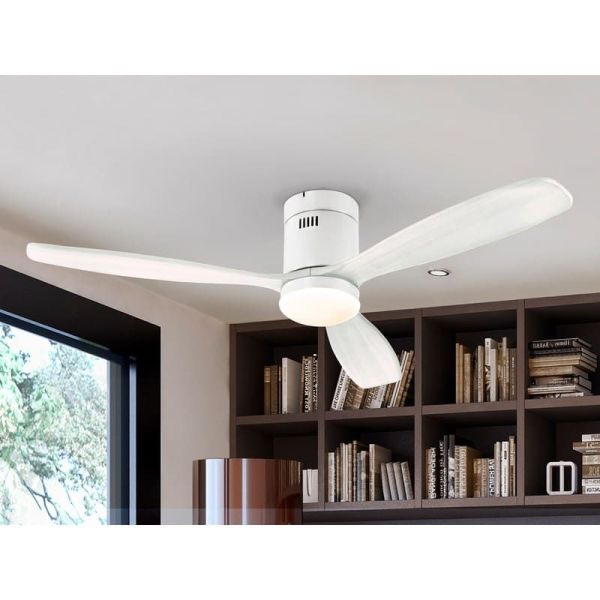 Ventilador de techo LED dimmable SIROCO blanco 6 velocidades| LeonLeds
