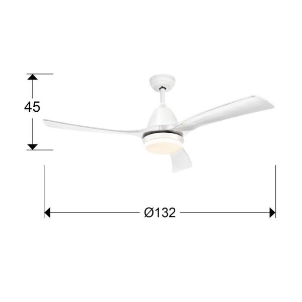 Ventilador de techo LED ASPAS dimmable 3000-5000K IP20 | LeonLeds