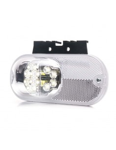 Piloto Front Position Led Branco para caminhões da marca Was plus catadiótrico com suporte | leonleds