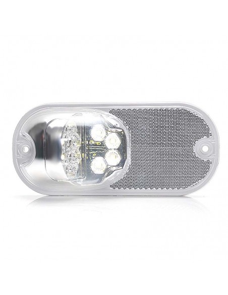 Piloto Front Position Led Branco para caminhões da marca Was plus catadiótrico com suporte | leonleds