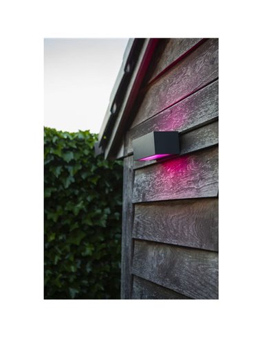 Applique murale LED intelligente GEMINI 2700K-6500K+RGB 17W anthracite LUMIÈRE haut et bas