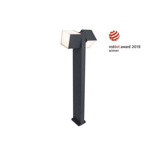 Farol exterior LED CUBA cabeça dupla de 75cm de altura 24,4W 3000K/4000K