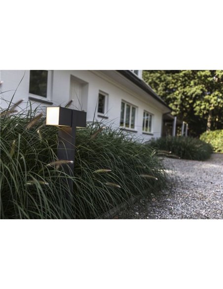 Baliza exterior LED CUBA 75cm de altura doble cabezal 24,4W 3000K/4000K