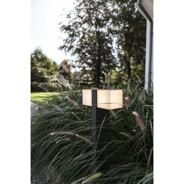 Baliza exterior LED CUBA 75cm de altura doble cabezal 24,4W 3000K/4000K