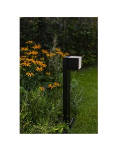 Baliza exterior LED CUBA 75cm de altura 1 cabezal 12,2W 1200Lm 3000K antracita/negro mate con y sin enchufe lateral 2