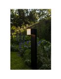 Baliza exterior LED CUBA 75cm de altura 1 cabezal 12,2W 1200Lm 3000K antracita/negro mate con y sin enchufe lateral