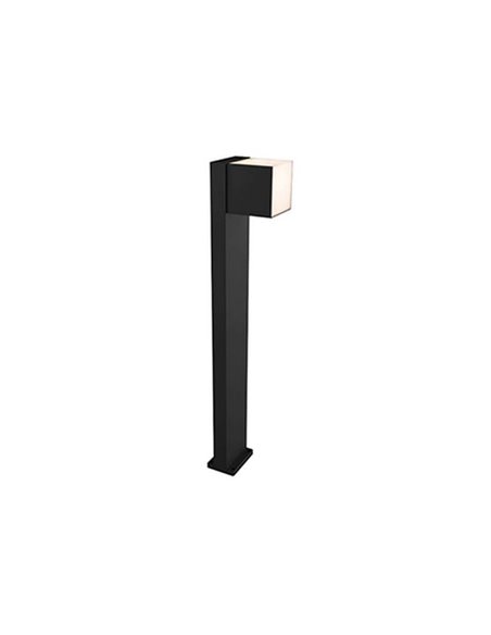 Baliza exterior LED CUBA 75cm de altura 1 cabezal 12,2W 1200Lm 3000K antracita/negro mate con y sin enchufe lateral