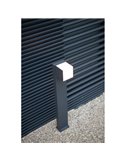 Farol externo LED CUBA 75cm de altura 1 cabeça 12,2W 1200Lm 3000K antracite/preto fosco com e sem plugue lateral