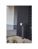 Baliza exterior LED CUBA 75cm de altura 1 cabezal 12,2W 1200Lm 3000K antracita/negro mate con y sin enchufe lateral