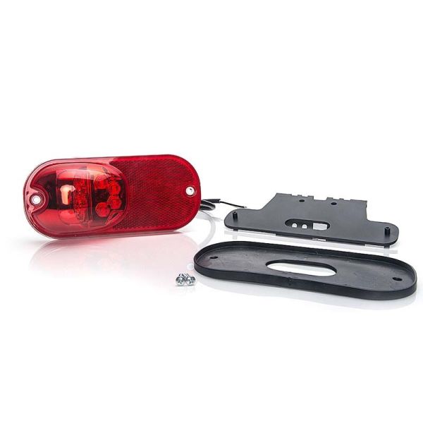 Piloto Led posición trasera y catadioptrico para plataformas autobuses remolques camiones con soporte | Leonleds
