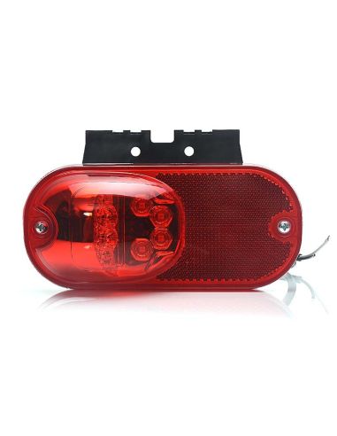 Led de posição traseira e luz catadióptrica para plataformas de caminhão reboque de ônibus com suporte | leonleds