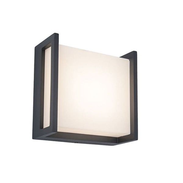 Aplique de exterior LED QUBO MINI cuadrado antracita 9,5W 3000K/4000K